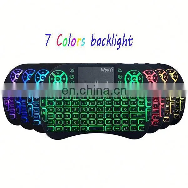 Hot Selling Backlight 2.4GHz I8 Mini Wireless Keyboard Touch I8 Air Fly Mouse Backlit Keyboard For Android Tv Box photo-3