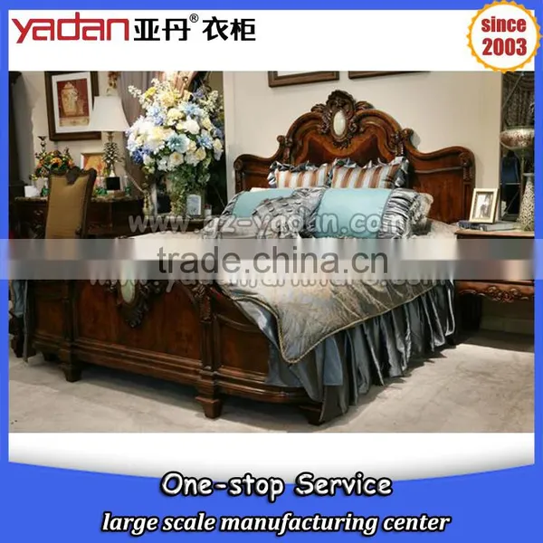 Latest Custom Made Luxury Bed Room Furniture Modern Wood Bed Design photo-5