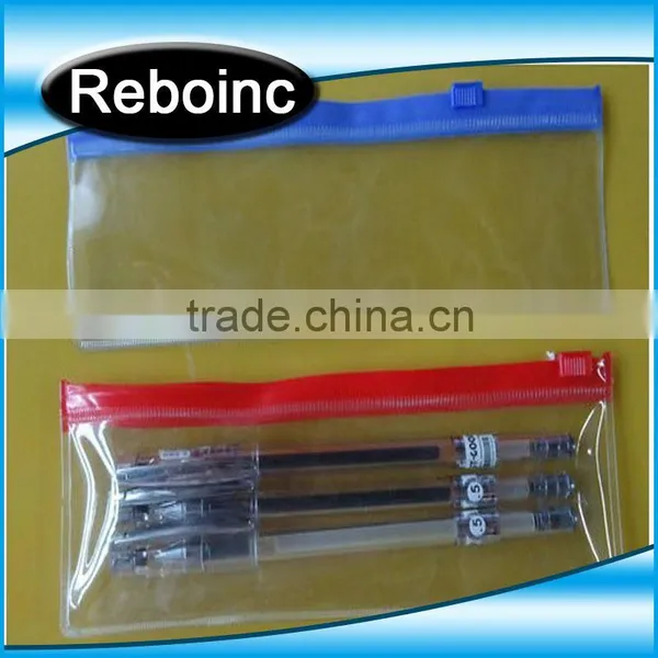 Clear PVC Pencil Packing Bag Plastic Zip Top Slider Zipper Pvc Pencil Bag for Kids Quality Choice photo-3