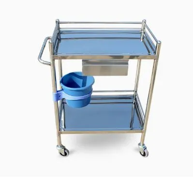 High-Quality Multi-Functional Stainless Steel Wheeled Trolleys for Hospitals and Clinics Medical Trolleys photo-4