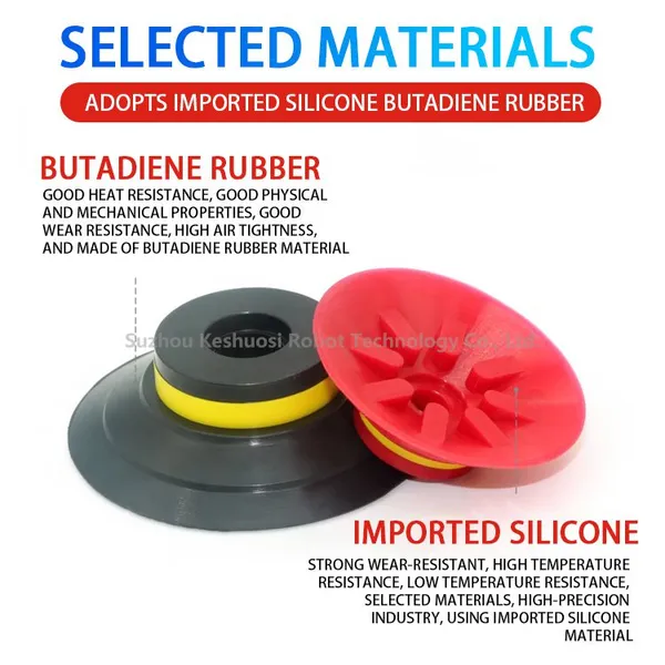 VF Series Flat Vacuum Suction Cup PIAB Brand Alternative High Stability and Low Cushioning Make it Suitable for Gripping Flat Rigid Surfaces photo-2
