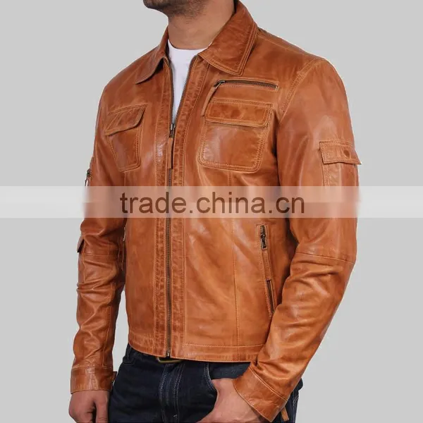 Classic Latest Fashion Genuine Men Leather Jacket Ackermans Brands photo-2