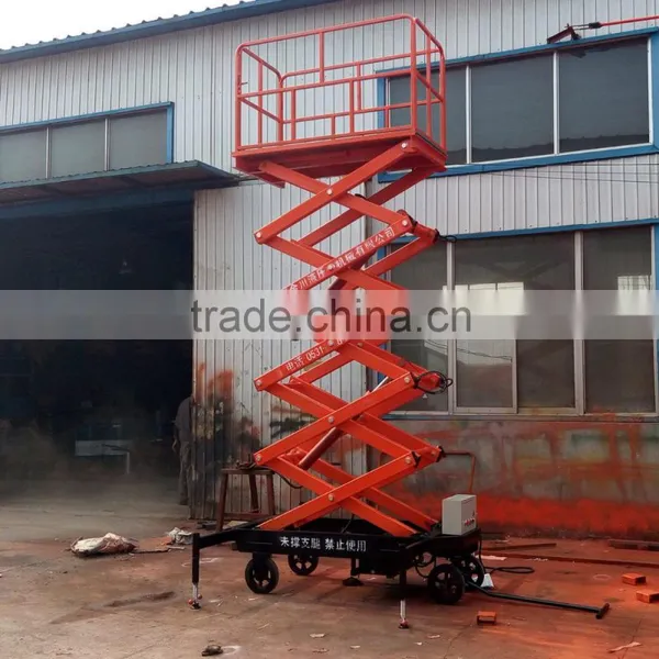 14m 300kg Mobile Scissor Hydraulic Platform Lift photo-4