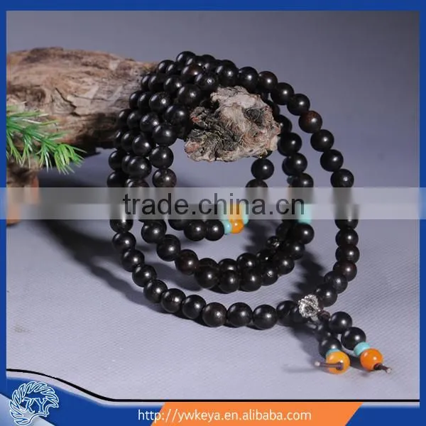 8mm Black Sandalwood Beads Tibetan Buddhist Sandalwood Beads Prayer Mala Necklace