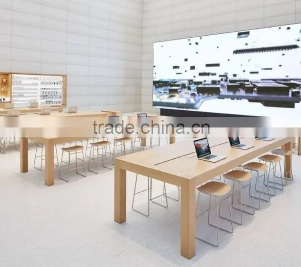 tellphone store wood display table with 4 legs (SZ-MTA070)