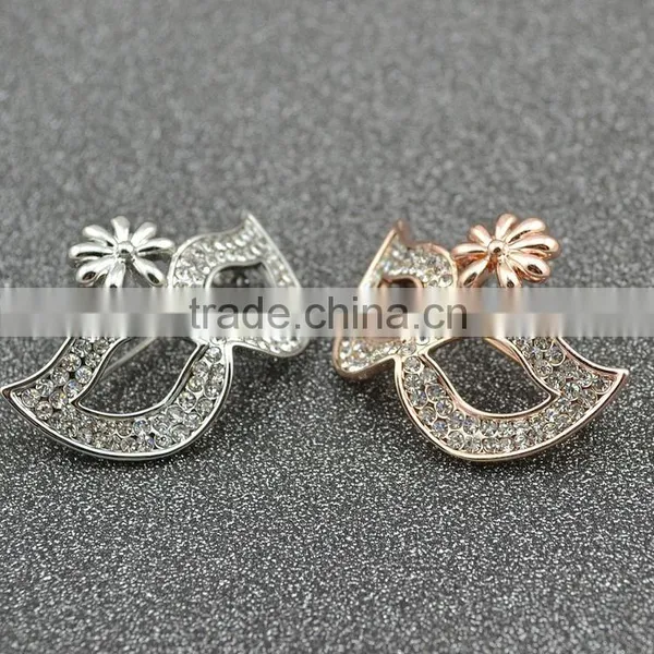 The New Jewelry Fashion High-Grade Small Mask Set Auger Brooch Brooches Clothes Pin photo-6