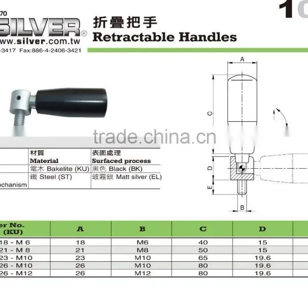 For Metal Lathe Handle and Machinery Handle Steel Retractable Handle photo-2