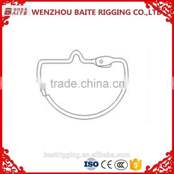 Carabiner Manufacture Zinc Plated Cup-Shaped Handbag Snap Hook Semi-circle Ring in Rigging Manufacturer photo-2