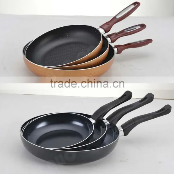Colorful Non-stick Cookware Round Frying Pan Set Red Coating Fry Pan Sets photo-2