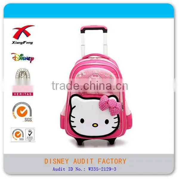 600D Polyester Printing Cheap Child School Trolley Bag photo-6
