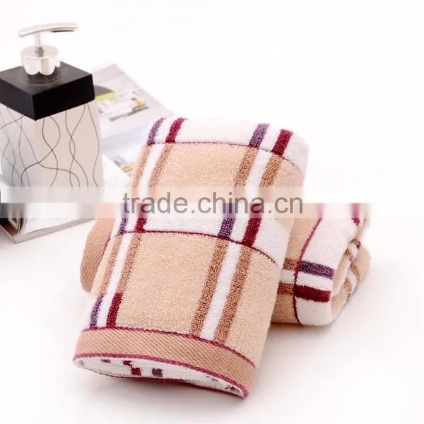 Hot Sale Good Qulity 100% Cotton Face Towel Wholesale Plaid Towel