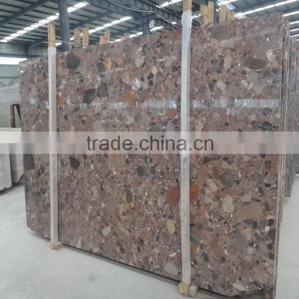Red Pepple Marble Stone Slab Price per Square Meter