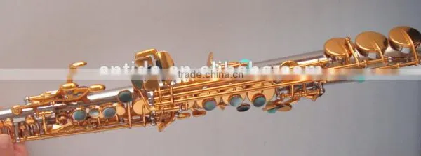 Brass Body Polished Curved Bell Soprano Saxophone Saxello photo-6