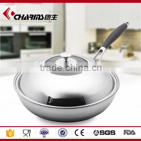Charms Kitchen Stainless Steel Triply Mini Wok