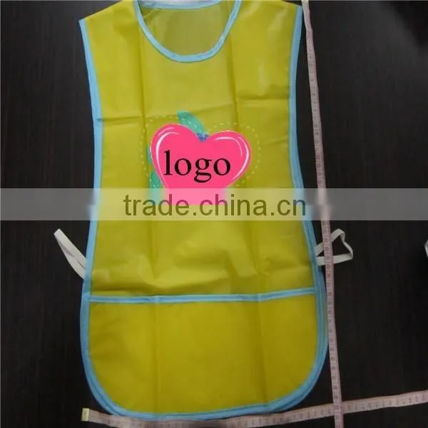 Washable Eco-friendly Print Logo on Child/baby Plastic PVC/PEVA Apron for Dinner photo-5