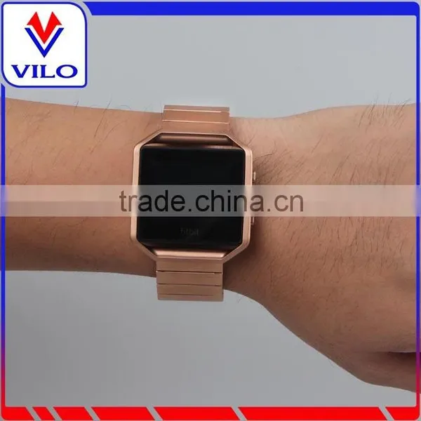 Stainless Steel Bracelet Strap Bands With Metal Frame Housing for Fitbit Blaze Smart Fitness Watch photo-5