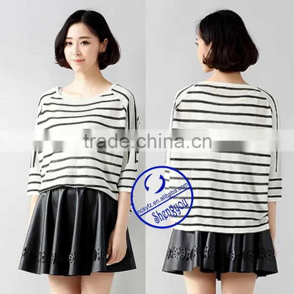 Custom 100 Cotton Bat Sleeve t Shirt Wholesale China photo-3