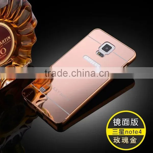 High Quality Aluminum Mirror Cell Phone Bumper Case Cover For Samsung Galaxy Note 4 photo-5