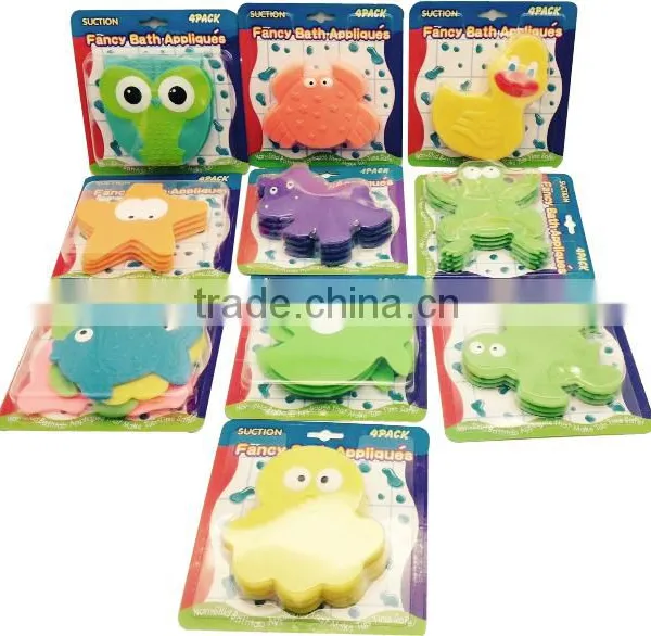 Pvc Anti Slip Animal Mini Bath Mat Non Slip Bathroom Tub Safety Mat With Suction Cup