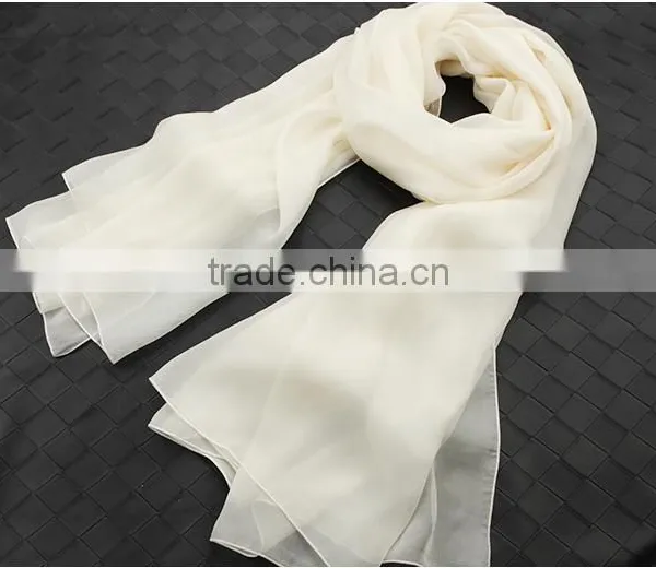 Pure Color Silk Scarf/hijab/tudung/plain Pure Silk Scarves Quality Choice photo-2