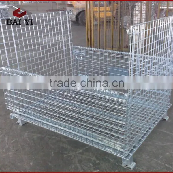 Folding Steel Supermarket Storage Cages Trade Assurance photo-3
