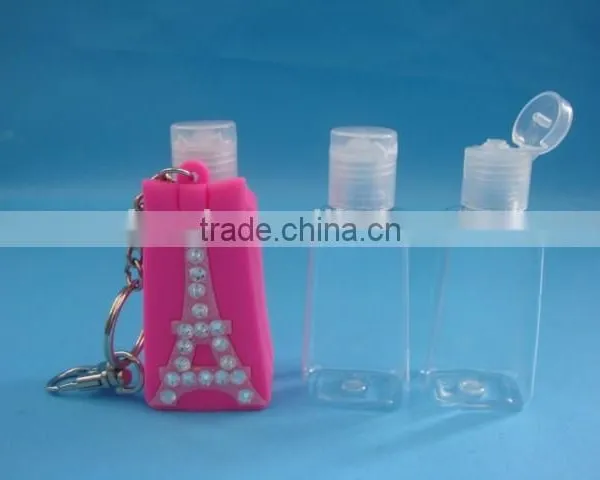 Hot Sale Plastic Hand Sanitizer Bottle With Silicone Holder, 30ml Cute Hand Gel Bottle photo-3
