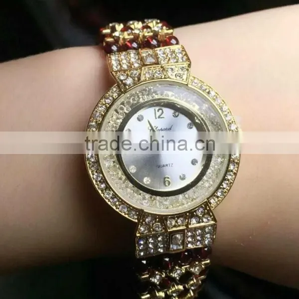 Factory Wholesale Hot Fashion Cai Bao Jewelry 925 Silver Inlaid Natural Garnet Watch Bracelet Female photo-5