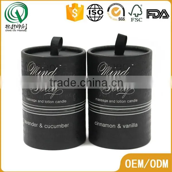 Special Black Custom Logo UV Printing Glossy Round Cardboard Box Wholesale photo-2
