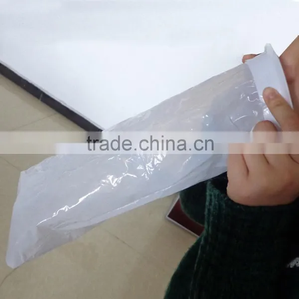 1500ML White Color LDPE Plastic Vomit Bag Without Printing Top PVC Rigid Rings