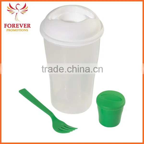 Wholesale Cheap Functional Salad Shaker Cups With Fork Bottle photo-2