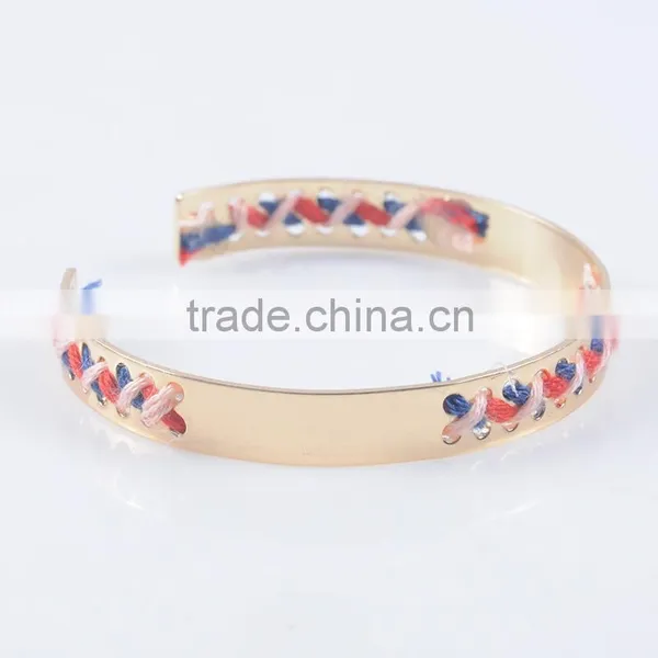 2016 Latest Men's And Women Stainless Steel Silver Plated Cable Bangle Bracelets Set photo-4