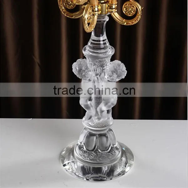 Wedding / Home Decorative 5 Golden Arms Crsytal Candelabra photo-2
