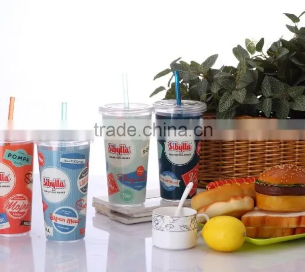 Eco-friendly 24OZ Plastic Juice Tumbler With Straw photo-4