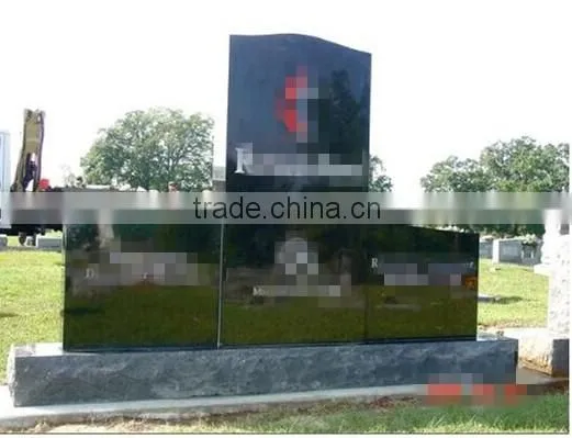 Black Granite Headstone for Couple