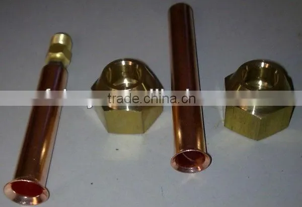 copper tube joint titanium thread joint for connecting to compressor