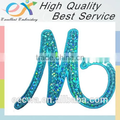 Customize Wholesale Sequin Letter Appliques