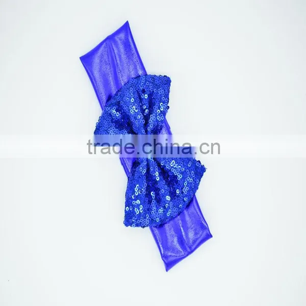 2016 New Boutique Children Cheap Hair Accessories Fashion Sequin Bownot Headband photo-2