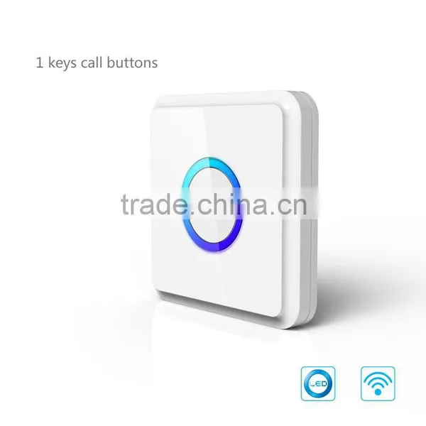 2015 Newest Model Square Shape White&blue Color Wireless Call Button photo-3