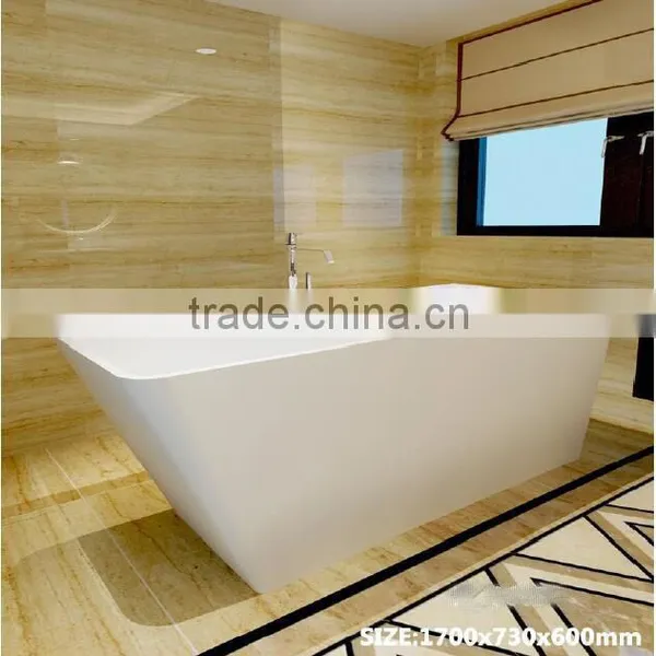 Bathroom Acrylic Artificial Stone Whirlpools Bathtub,Luxurious Used Freestanding Bathtub photo-6