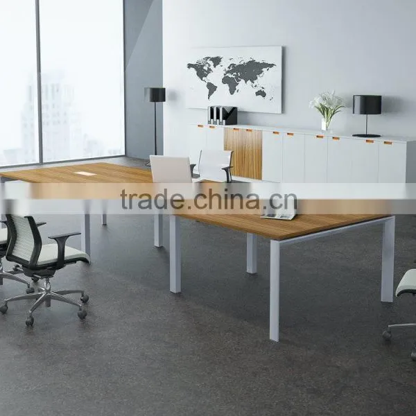 Modern Style Medium Size Conference Table With Metal Legs photo-5