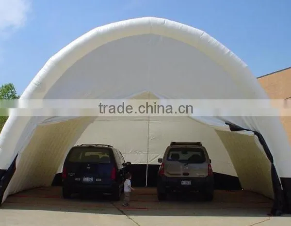 White Blue Inflatable Carport Garage With Zip Door photo-2