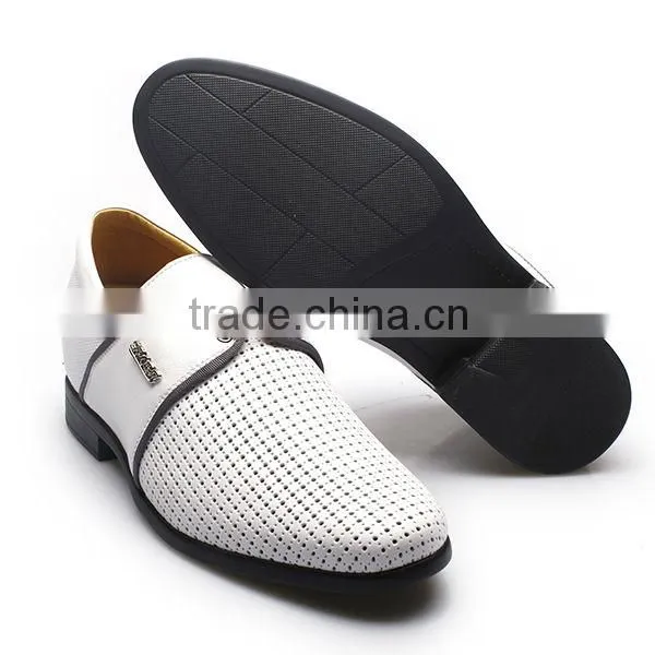 White Height Increasing Leather Sandals for Men photo-5