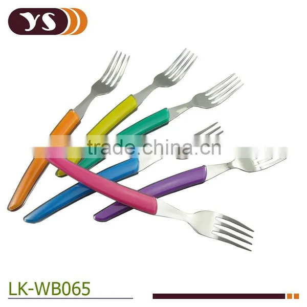 6pcs Plastic Handle Steak Fork Set photo-3