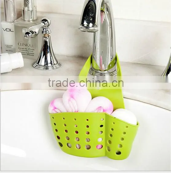 Kitchen Bathroom Adjustable Sink Hanging Storage Basket / Hanging Faucet Storage Rack Organization Basket photo-3
