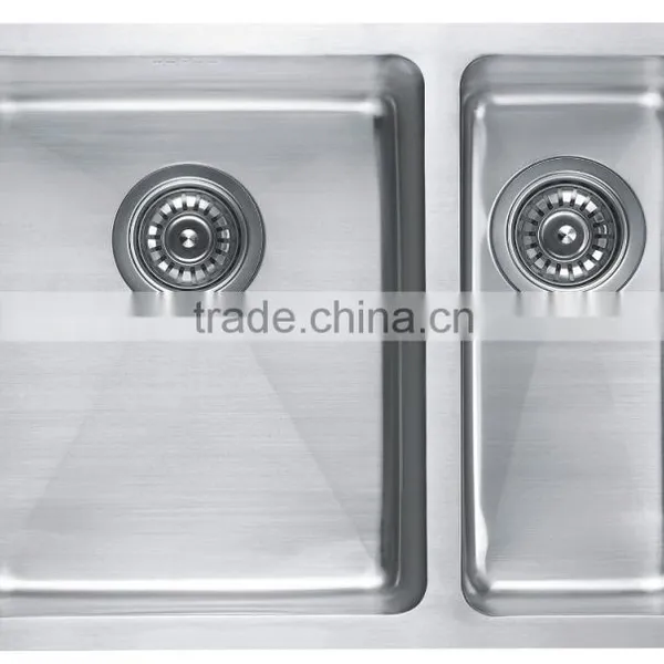 Two Bowls Stainless Steel Commerical Hand Made Kitchen Sink GR-3320 photo-2