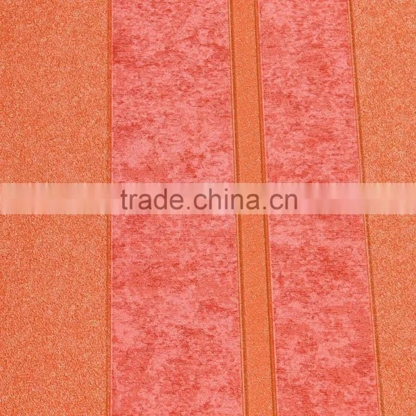 Deep Color Embossing Vinyl Striped Washable Wallpaper photo-3
