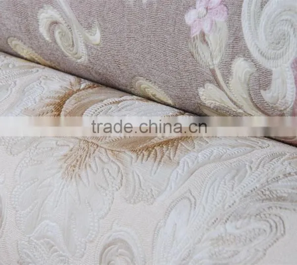 Beautiful Flower Embossed Wallpaper in Blue Color photo-3