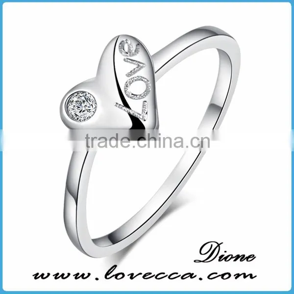925 Sterling Wedding Ring Wholesale Silver Heart Band Jewelry for Women photo-2