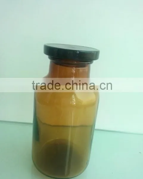 500ml Antique Apothecary Jar Amber With Seal Lid , Glass Jar With Lid photo-2