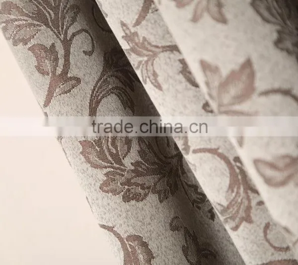 100% Polyester Fabric Jacquard Curtain Panel Grommet Drapes photo-6